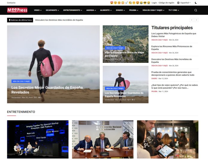 Tema de noticias de MeePress