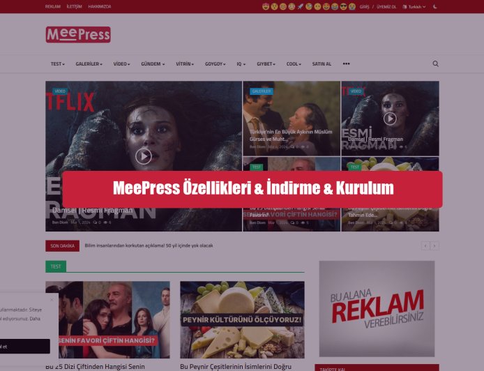 MeePress Özellikleri & İndirme & Kurulum