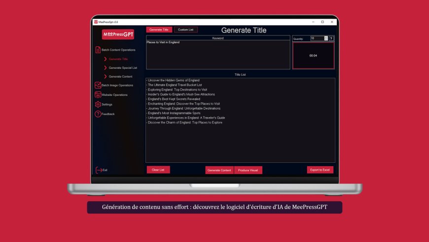 Génération de contenu sans effort : découvrez le logiciel d'écriture d'IA de MeePressGPT