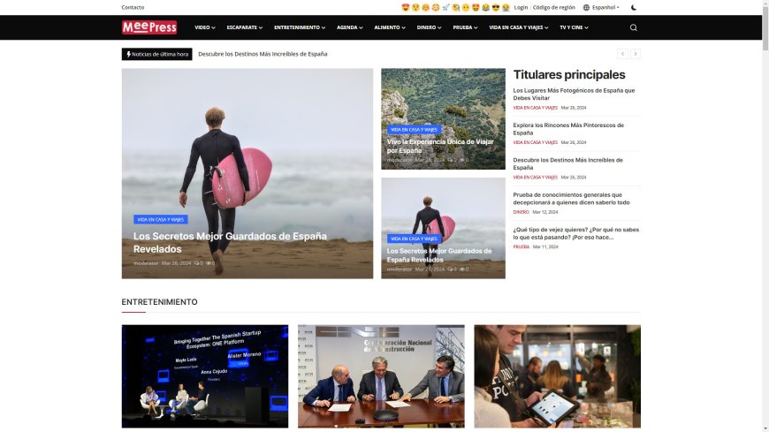 Tema de noticias de MeePress