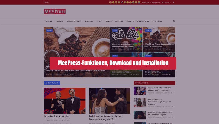 MeePress-Funktionen, Download und Installation